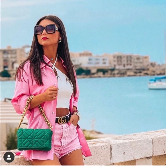 ZARA | NWT GREEN QUILTED SHOULDER BAG BLOGGERS Favorite - Picture 3 of 16